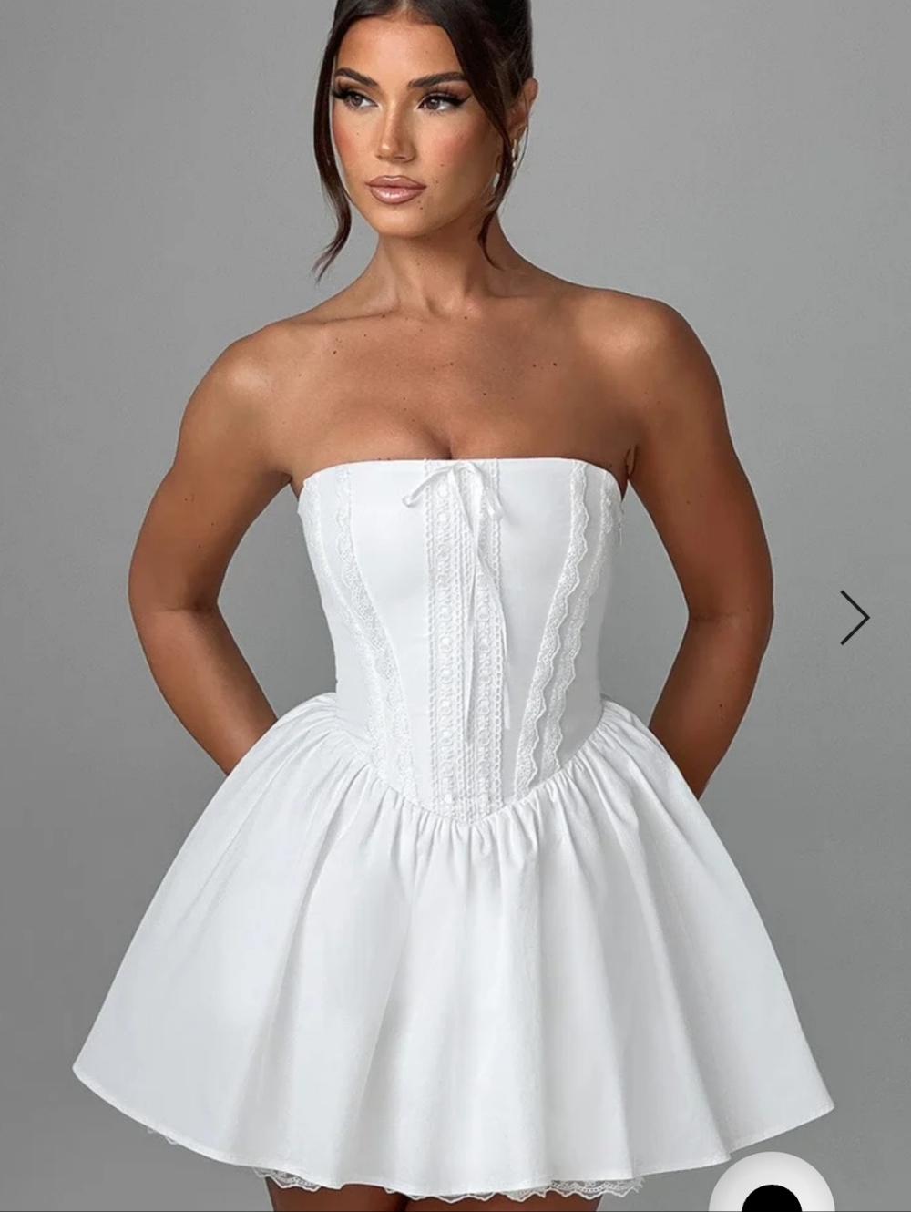 Babyboo Evie Mini Dress - Ivory - Picture 7 of 9